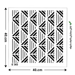 شابلون طرح هندسی کد E 363 ابعاد 40*40