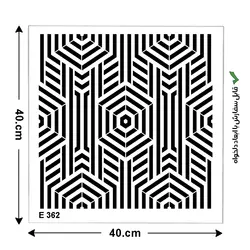 شابلون طرح هندسی کد E 362 ابعاد 40*40