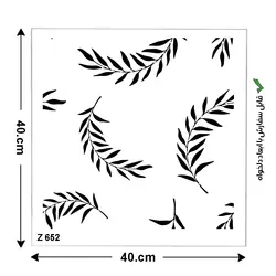 شابلون طرح برگ کد Z 652 ابعاد 40*40