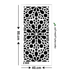 شابلون طرح گلبرگ کد Z 669 ابعاد 80*40