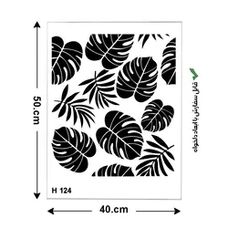 شابلون طرح برگ کد H 124 ابعاد 50*40