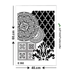 شابلون طرح هنری E 392 ابعاد 60*40