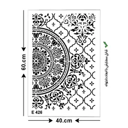 خرید شابلون دیواری و پتینه طرح گل | فروش اینترنتی انواع شابلون و رنگ و ابزار هنری و...