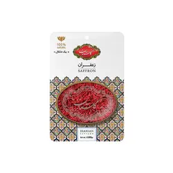 زعفران کارتی یک مثقالی طرح خاتم گلستان