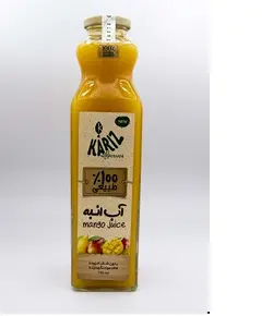 آبمیوه انبه شیشه 750 کاریز 100% طبیعی