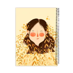 دفتر مشق گلاسه روکشدار 100 برگ طرح گندم - پدیده نقش