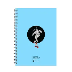 دفتر مشق گلاسه سلفونی 60 برگ طرح آدم فضایی - پدیده نقش