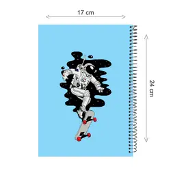 دفتر مشق گلاسه سلفونی 60 برگ طرح آدم فضایی - پدیده نقش