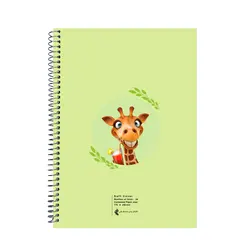 دفتر مشق گلاسه سلفونی 60 برگ طرح happy giraffe - پدیده نقش