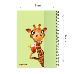 دفتر مشق گلاسه سلفونی 60 برگ طرح happy giraffe - پدیده نقش