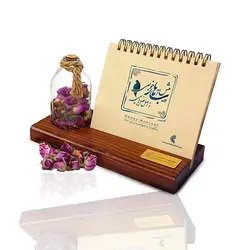 تقویم رومیزی چوبی 1402با رایحه گل سرخ عید نوروز