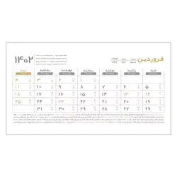 تقویم رومیزی 1402 Hard Cover عید نوروز - پدیده نقش