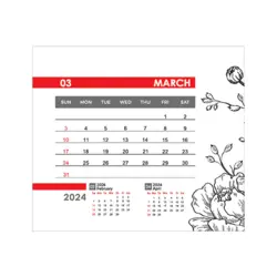 تقویم رومیزی 1403 مدل Mini Soft Cover گلاسه کد 1467