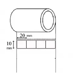 لیبل کاغذی چهار ردیفه سایز 20*10 میلی متر