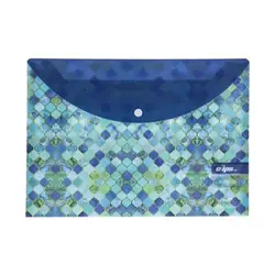 پوشه دکمه دار کلیپس طرح فیروزه