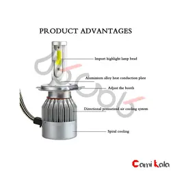 هدلایت خودرو C6 نقره ای