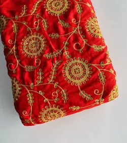 قیمت و خرید ساتن گلدوزی هندی - پارچه سرای بی بی گل