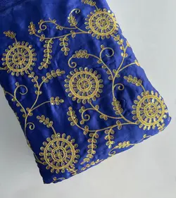 قیمت و خرید ساتن گلدوزی هندی - پارچه سرای بی بی گل