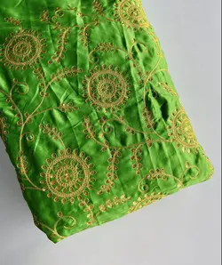 قیمت و خرید ساتن گلدوزی هندی - پارچه سرای بی بی گل