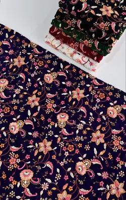 قیمت و خرید مخمل سوزن دوزی هندی9000 - پارچه سرای بی بی گل