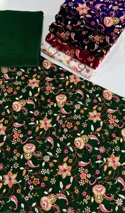 قیمت و خرید مخمل سوزن دوزی هندی9000 - پارچه سرای بی بی گل