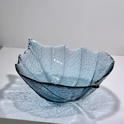 کاسه طرح برگ کریستال بزرگ