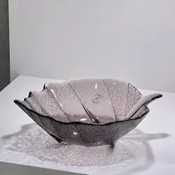 کاسه طرح برگ کریستال بزرگ