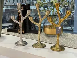 شمعدان آلمینیومی مدل کاکتوس