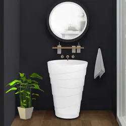 روشویی ایستاده-scallop-S13 - کورین و کوارتز، گروه سنگ مصنوعی