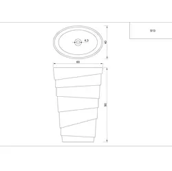 روشویی ایستاده-scallop-S13 - کورین و کوارتز، گروه سنگ مصنوعی
