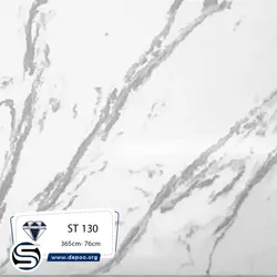 کورین استون-ST130-سفید رگه بلند طوسی - کورین و کوارتز، گروه سنگ مصنوعی