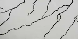 کورین استون-ST121-سفید رگه بلند مشکی - کورین و کوارتز، گروه سنگ مصنوعی