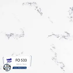 فرمینو -عرض 76-سفید رگه طوسی-Fo533 - کورین و کوارتز، گروه سنگ مصنوعی
