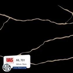 اورانوس-ML701-مشکی رگه طلایی - کورین و کوارتز، گروه سنگ مصنوعی