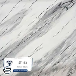 کورین استون-عرض90-ST133-سفید رگه بلند طوسی - کورین و کوارتز، گروه سنگ مصنوعی