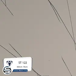 کورین استون-7میل-ST122-سفید رگه بلند مشکی - کورین و کوارتز، گروه سنگ مصنوعی