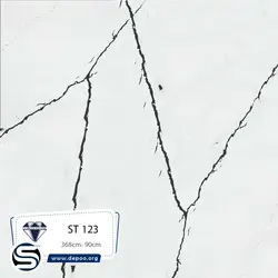 کورین استون-عرض90-ST123-سفید رگه بلند مشکی - کورین و کوارتز، گروه سنگ مصنوعی