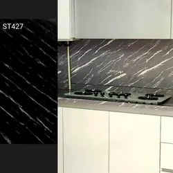 کورین استون-عرض90-ST105-مشکی رگه بلند سفید - کورین و کوارتز، گروه سنگ مصنوعی