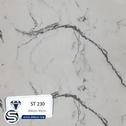 کورین استون-عرض90-ST230-سفید رگه مشکی - کورین و کوارتز، گروه سنگ مصنوعی