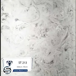 کورین استون-عرض90-ST213-سفید ابروبادی طوسی - کورین و کوارتز، گروه سنگ مصنوعی