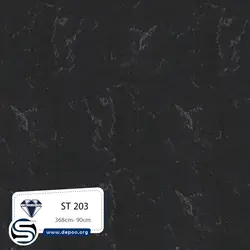 کورین استون-عرض90-ST203-مشکی رگه طوسی - کورین و کوارتز، گروه سنگ مصنوعی