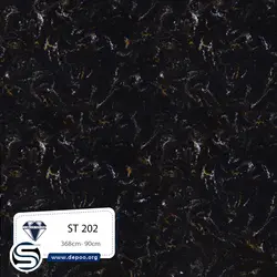 کورین استون-عرض90-ST202-مشکی رگه طلایی سفید - کورین و کوارتز، گروه سنگ مصنوعی