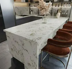 کورین استون-7میل-ST220-سفید رگه طلایی - کورین و کوارتز، گروه سنگ مصنوعی