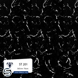کورین استون-7میل-ST201-مشکی رگه سفید - کورین و کوارتز، گروه سنگ مصنوعی