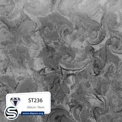 کورین استون-ST236-طوسی رگه مشکی و سفید - کورین و کوارتز، گروه سنگ مصنوعی