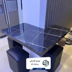 spl- Noire رنگ مغزی مشکی رگه دار - سنگ مصنوعی کورین و کوارتز