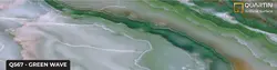 کوارتین-عرض 100-q567 - green wave - سنگ مصنوعی کورین و کوارتز