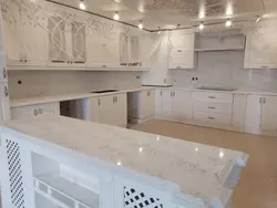 کاینداستون-ممتاز-سفید رگه دار- Alpaine 514 - سنگ مصنوعی کورین و کوارتز