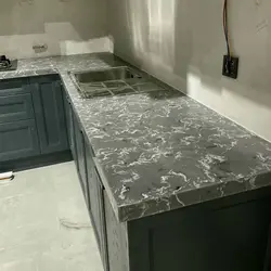 فرمینو-عرض ۱۰۰-طوسی رگه سفید Fo523 - سنگ مصنوعی کورین و کوارتز