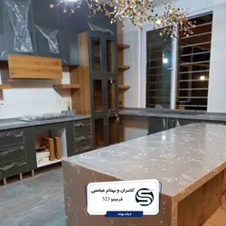 فرمینو-عرض ۱۰۰-طوسی رگه سفید Fo523 - سنگ مصنوعی کورین و کوارتز